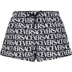 Versace Zwembroeken Versace All Over Logo Swim Shorts - Black