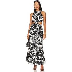 Steve Madden Jules Cutout Maxi Dress Black/Ivory