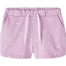 Hearts Trousers Name It Kid's Printed Henny Shorts - Smoky Grape (13213340)