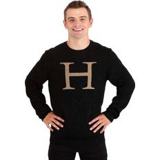 Christmas Sweaters Harry Potter Adult "H" Christmas Sweater Black/Beige