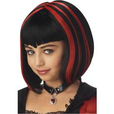 Rot Kurzhaarperücken California Costumes Spunky Vampire Girl's Wig Black/Red