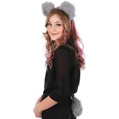 Grey Fancy Dresses Elope Koala Ears Headband and Tail Kit Gray