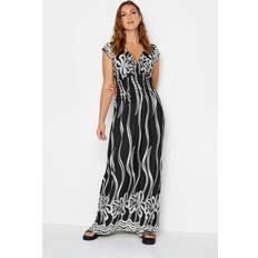 LTS tall black monochrome floral maxi dress