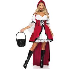 Costumes Leg Avenue Women's Storybook Riding Hood Costume, Red/White, Medium-Large