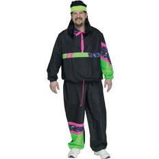 Costumes Fun World 80s Male Track Suit Plus Costume