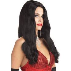 Halloween Pelucas Cortas Silver Screen Sinsat Black Costume Wig