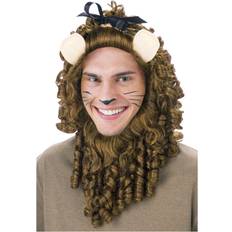 Marrone Parrucche Lunghe Deluxe Curly Lion Wig Costume Wigs