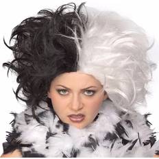 Halloween Kurzhaarperücken Rubies Ms Spot Wig Black/White