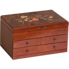 Mele & Co 00798S17 Fairhaven Wooden Jewelry Box Walnut