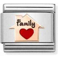 Rose Gold Jewellery Nomination Classic Rose Gold Family Home Heart Charm