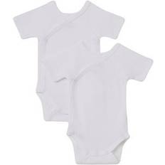 Petit Bateau Bodysuits Petit Bateau Lot De 2 Rompertjes Met Gekruiste - Kleur Wit