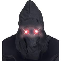 Spöken Maskerad Heltäckande masker Widmann Hooded Mask Grim Reaper Black with Red Glowing Eyes