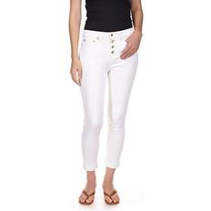 White Jeans Michael Kors Rolled-Hem Skinny Jeans, 0P-24W White White