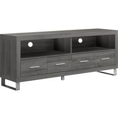 Beige TV Benches Monarch Specialties Stand Dark Taupe TV Bench