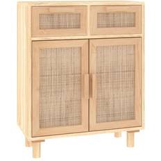 Teak Sideboards vidaXL BeBasic Skänk Brun 60 x 30 x 75 cm Massiv Furu Sideboard