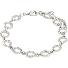 Pilgrim Rogue Recycled Crystal Halo Bracelet Silverplated Dam Kedjearmband Utan Hänge One