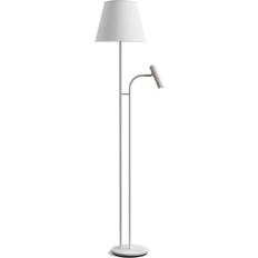 Belid Slender vitstruktur/mässing Golvlampa