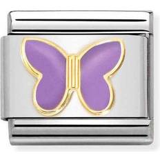 Nomination Classic Gold Lilac butterfly berlock 030285/60