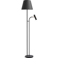 Belid Slender svartstruktur/mässing Golvlampa