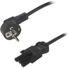 Deltaco GST18 power cable, CEE 7/7 GST18 female, black, 3m