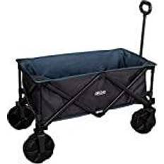 Bollerwagen Aktive 62620 Klappbarer Transportwagen 91 x 49 x 99 cm, Strand, Camping, Garten, große Allrounderäder, Spezialbreite, Verstellbarer Griff, Trolley für Sonnenschirme und Stühle