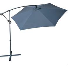 Gris Hogueras Aktive Parasol Lateral Banana Gris Ø300 x 247 x 300 cm Aluminio ø 300 cm