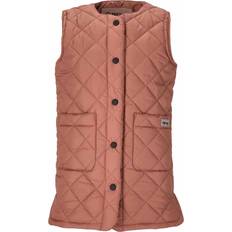 18-24M Vester zigzag Maggie Long Quilted Vest NUTMEG