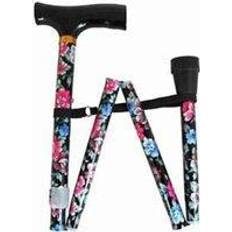 NRS Healthcare Folding Walking Stick Floral