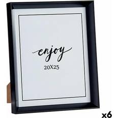 Photo Frames Gift Decor Black Plastic 22.2 x 3.5 x 27.3 cm Set of 6 Photo Frame