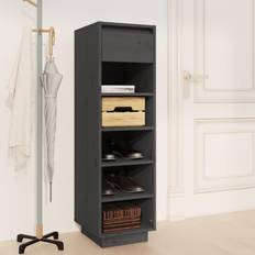 Pines Hallway Furniture & Accessories vidaXL grey Solid Wood Shoe Rack