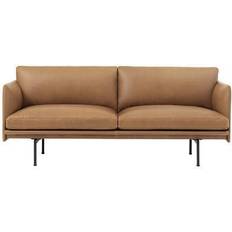 Muuto Divani Muuto Outline 2 Posti Refine Leather Cognac Divano