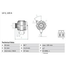 Bosch Generatorer Bosch Generator 0 986 081 060