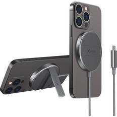 Mobilgerätehalter Xlayer 219372 Magnet-Ladegerät, Alu, space-grey, 15 W, iPhone 12