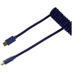 Coiled usb c Keychron Custom Coiled Aviator USB-C Cable Blue