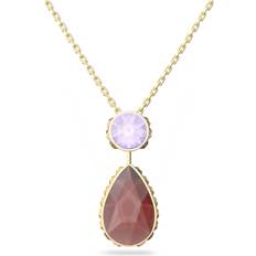 Swarovski Purple Necklaces Swarovski Orbita necklace, Drop cut crystal, Multicolored, Gold-tone Finish