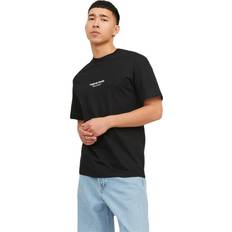 Jack & Jones T-Shirts Jack & Jones Rundhalsausschnitt T-Shirt Schwarz/Weiß