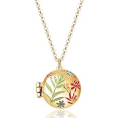 Disney Necklaces Disney girl's encanto mirabel butterfly yellow plated locket pendant necklace