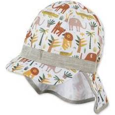 1-3M Gorros Sterntaler Gorra de visera con protector de cuello Animales blanco