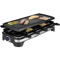 Barbecues Électriques Princess 162650 Appareil À Raclette 10 Poêlons Revêtement Anti-Adhésif Filaire Voyant Lumineux Noir