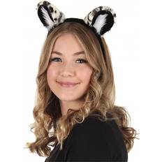 White Accessories Elope Snow Leopard Ears Headband Accessory Black/White