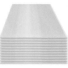 Attrezzature per tetti Home Deluxe Trasparente Lastre In Policarbonato A Doppia Parete VARUS 58 x 118 cm Set Da 15
