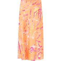 Vero Moda Womens Hw Skirt Woven Mock - Orange