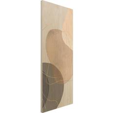 Suelos de Madera Tableau en bois Impression ludique en beige