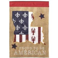 Blue Facade Numbers 13 18 Flag Double Applique Proud Americian Fld Burlap Garden