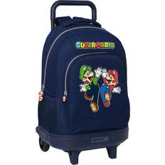 Super Mario Reput Super Mario School Rucksack with Wheels 33 x 45 x 22 cm Navy Blue