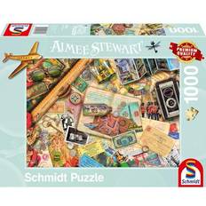 Schmidt Spiele Spiele 57581 Aimee Stewart, Aufgetischt Reise-Erinnerungen, 1000 Teile Puzzle, Normal