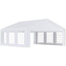 Carport canopy heavy duty OutSunny 20' 20' Heavy Duty Party Tent & Carport