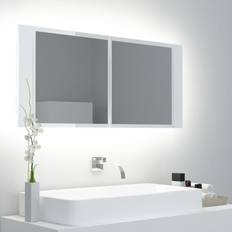 Armoires de Toilette avec Miroir vidaXL LED Bathroom Mirror Gloss