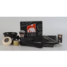 Black Shaving Sets G.B.S Luxury Shaving Kit With Safety Razor For Men Set Of 8 Black