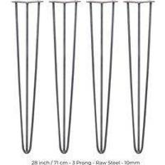 SkiSki 4 X Hairpin Leg 28 Unfinished 3 Prong 10M